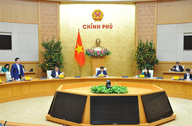 Quang cảnh cuộc họp. (Ảnh: Minh Đức/TTXVN) Cần đẩy nhanh chương trình phục hồi, phát triển kinh tế-xã hội ảnh 1