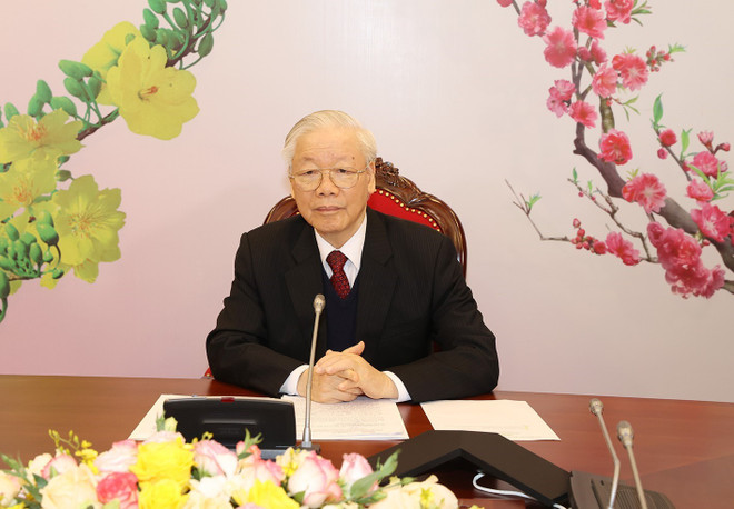 Lãnh đạo Campuchia điện chúc Tết lãnh đạo Đảng, Nhà nước Việt Nam ảnh 1