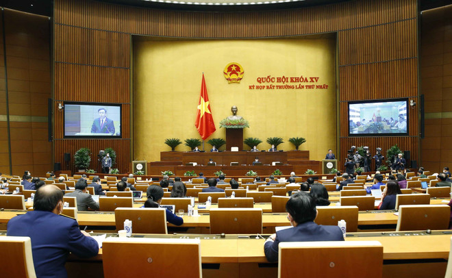 Khai mạc trọng thể kỳ họp bất thường lần thứ nhất, Quốc hội khóa XV ảnh 1