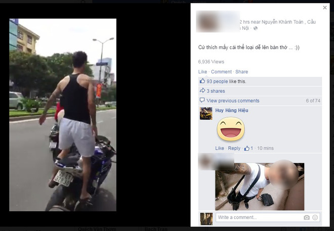 Hà Nội truy tìm thanh niên làm trò mạo hiểm trên xe phân khối lớn ảnh 1