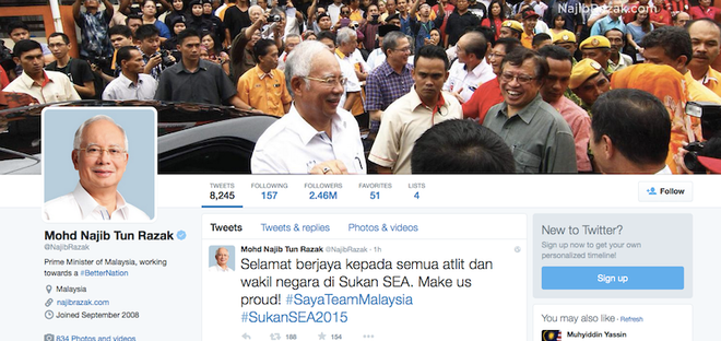 Thủ tướng Malaysia gửi lời chúc VĐV dự SEA Games qua mạng xã hội ảnh 1