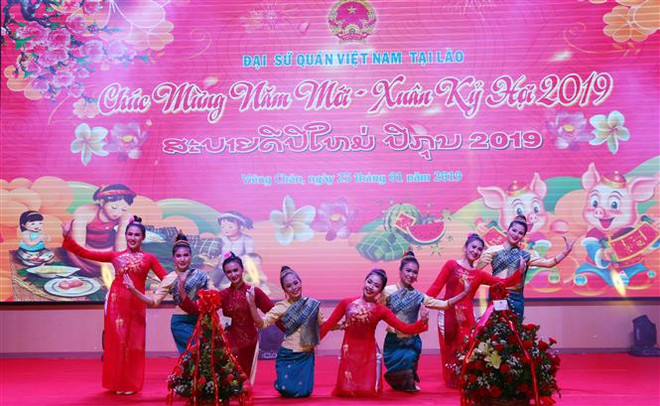 Đại sứ quán Việt Nam tại Lào tổ chức tiệc mừng xuân Kỷ Hợi 2019 ảnh 1