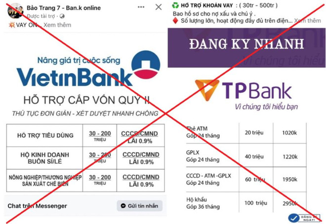 Cảnh báo về thủ đoạn mạo danh ngân hàng cho vay với lãi suất thấp ảnh 1