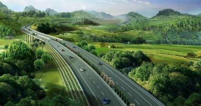 Bản vẽ phác thảo tuyến đường cao tốc Phnom Penh-Bavet, dự kiến hoàn thành vào cuối năm 2026 hoặc đầu năm 2027. (Ảnh: AKP/TTXVN) Campuchia sắp khởi công cao tốc từ Phnom Penh đến biên giới Việt Nam ảnh 1