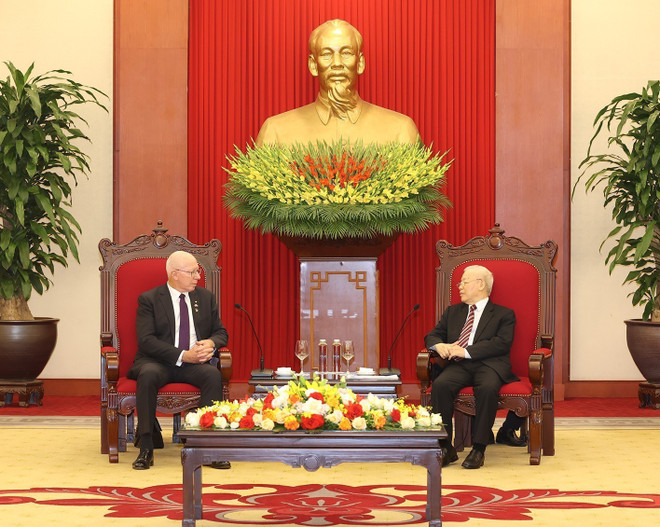 [Photo] Tổng Bí thư Nguyễn Phú Trọng tiếp Toàn quyền Australia ảnh 3