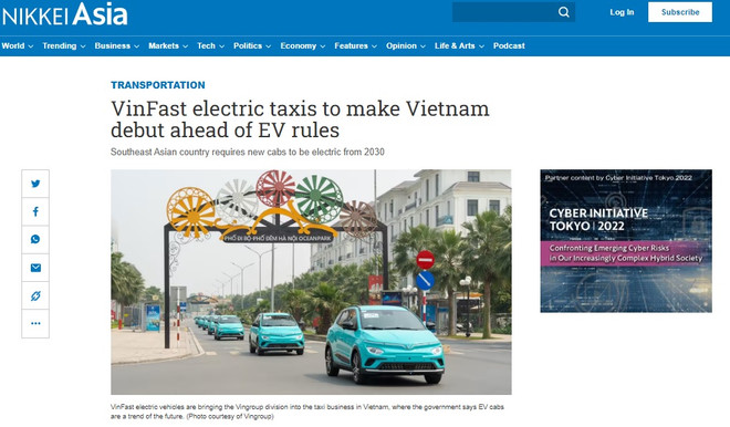 Nikkei Asia: Xe điện là lựa chọn tối ưu hơn so với taxi chạy xăng ảnh 1