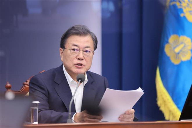 Tổng thống Hàn Quốc Moon Jae-in. (Nguồn: Yonhap/TTXVN) ASEAN 2020: Tổng thống Hàn Quốc sẽ tham gia các hội nghị cấp cao ảnh 1