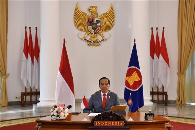 Tổng thống Indonesia Joko Widodo. (Nguồn: AFP/TTXVN) Indonesia kêu gọi các nước ASEAN+3 thiết lập cơ chế an ninh y tế ảnh 1