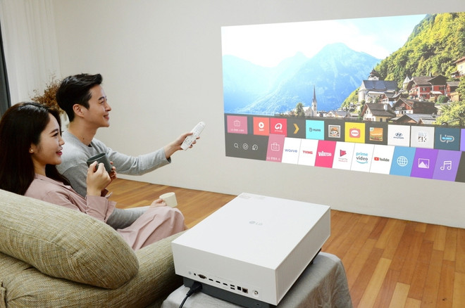 LG ra mắt mẫu máy chiếu gia đình có thể căn chỉnh màn hình ảnh 1