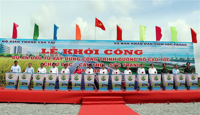 Đồng loạt khởi công Dự án Cao tốc Châu Đốc-Cần Thơ-Sóc Trăng ảnh 1