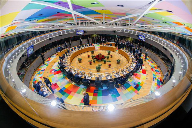 Toàn cảnh ngày họp thứ hai Hội nghị thượng đỉnh Liên minh châu Âu (EU) ở Brussels, Bỉ, ngày 14/12/2018. (Nguồn: AFP/TTXVN) EU đã xác định được những bước đi cụ thể để cải tổ nội khối ảnh 1