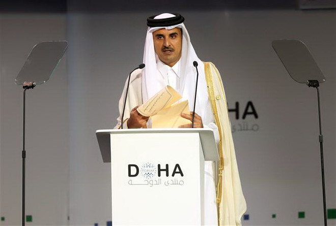 Quốc vương Qatar Tamim bin Hamad Al Thani. (Nguồn: AFP/TTXVN) Quốc vương Qatar sẵn sàng giúp Sudan vượt qua khủng hoảng ảnh 1