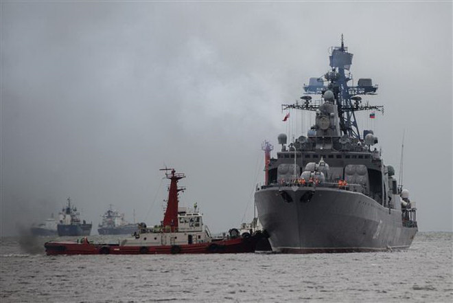 Tăng cường lòng tin, Nga và Ấn Độ tập trận chung trên biển ảnh 1