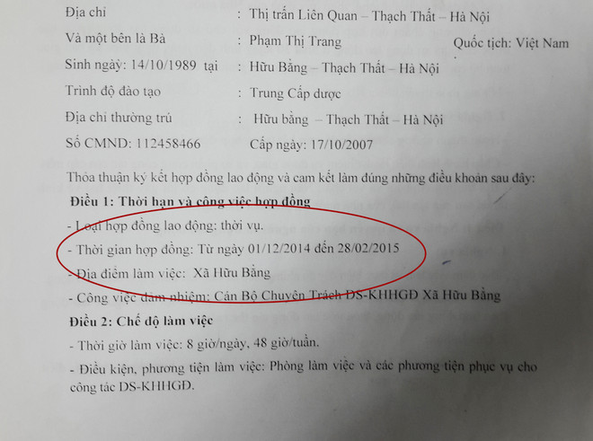 Bài 7: Kiểu sử dụng lao động "lạ kỳ" của Trung tâm Dân số Thạch Thất ảnh 4