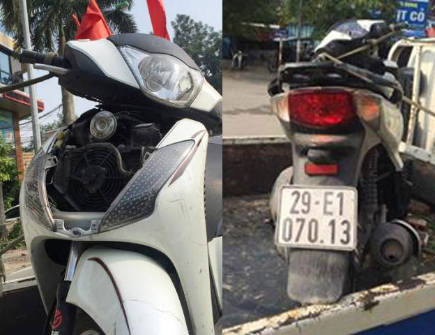 Hà Nội: Nhóm đối tượng quăng xe SH bỏ chạy tháo thân trước cảnh sát ảnh 1