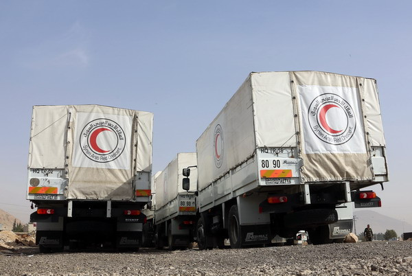 Hàng cứu trợ cho khu vực Đông Ghouta bị chuyển đến kho của phiến quân ảnh 1