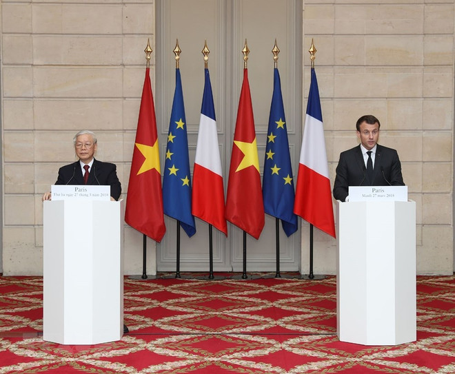 Tổng Bí thư Nguyễn Phú Trọng hội đàm với Tổng thống Emmanuel Macron ảnh 3