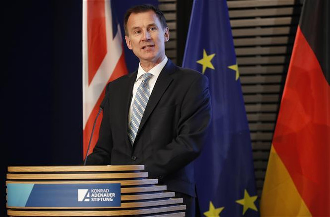 Ngoại trưởng Anh Jeremy Hunt. (Nguồn: AFP/TTXVN) 'Brexit không thỏa thuận kết liễu sự nghiệp chính trị của phe Bảo thủ' ảnh 1