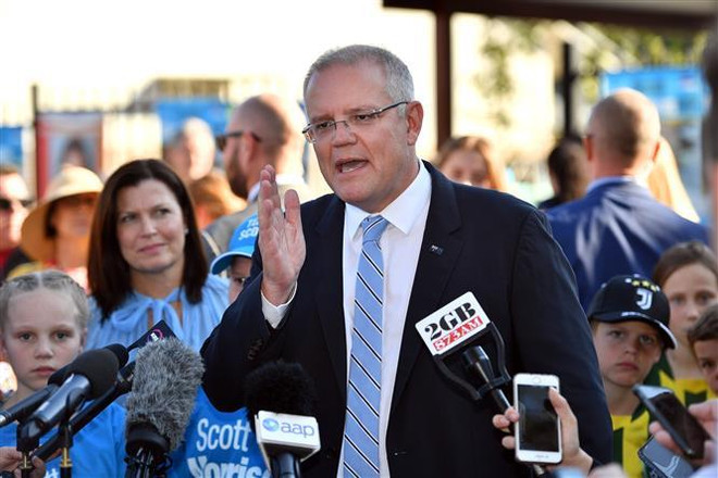 Thủ tướng Australia Scott Morrison. (Nguồn: AFP/TTXVN) Thủ tướng Australia Morrison tuyên thệ nhậm chức nhiệm kỳ mới ảnh 1