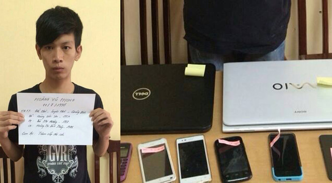 Vờ là nạn nhân sau khi “nẫng” sạch điện thoại, laptop của bạn trọ ảnh 1