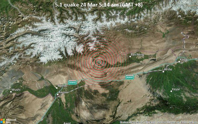 Trung Quốc: Hàng trăm người sơ tán do động đất tại Tân Cương ảnh 1
