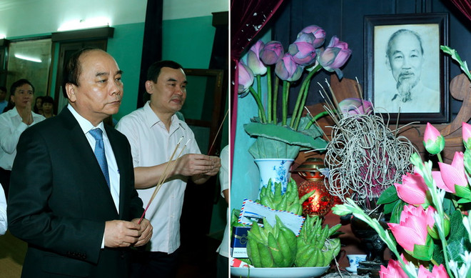Thủ tướng Nguyễn Xuân Phúc dâng hương tưởng nhớ Bác Hồ tại Nhà 67 ảnh 1