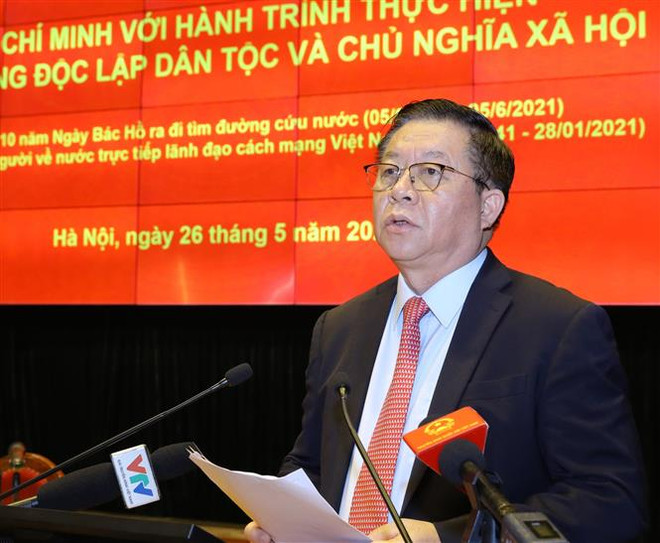 Ông Nguyễn Trọng Nghĩa, Bí thư Trung ương Đảng, Trưởng Ban Tuyên giáo Trung ương phát biểu tổng kết và bế mạc Hội thảo. (Ảnh: Nguyễn Điệp/TTXVN) Tiếp nối hành trình vì độc lập dân tộc và chủ nghĩa xã hội của Bác Hồ ảnh 3