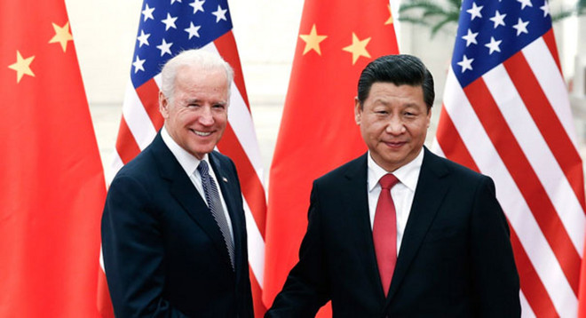 Tổng thống Mỹ Joe Biden và Chủ tịch Trung Quốc Tập Cận Bình. (Nguồn: politico.com) 'Chiến tranh giữa các vì sao' phiên bản Mỹ và Trung Quốc ảnh 1
