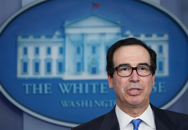 Bộ trưởng Tài chính Mỹ Steven Mnuchin. (Nguồn: AFP/TTXVN) Các bộ trưởng tài chính G7 thảo luận chiến lược thúc đẩy kinh tế ảnh 1