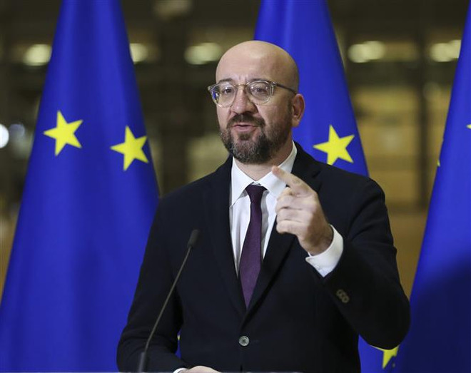 Chủ tịch Hội đồng châu Âu Charles Michel. (Nguồn: AFP/TTXVN) EU giới hạn nội dung hội nghị thượng đỉnh trực tuyến về COVID-19 ảnh 1