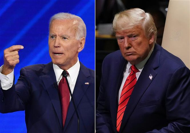 Tổng thống Mỹ Donald Trump (phải) và cựu Phó Tổng thống Mỹ Joe Biden (trái). (Nguồn: AFP/TTXVN) Ông Biden vượt qua ông Trump trong cuộc thăm dò dư luận tại Florida ảnh 1