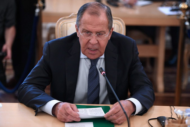 Ngoại trưởng Nga Sergei Lavrov trong một cuộc họp tại Moskva, Nga ngày 26/5. (Nguồn: AFP/TTXVN) Biện pháp trừng phạt mới của Mỹ có thể đe dọa toàn bộ quan hệ với Nga ảnh 1