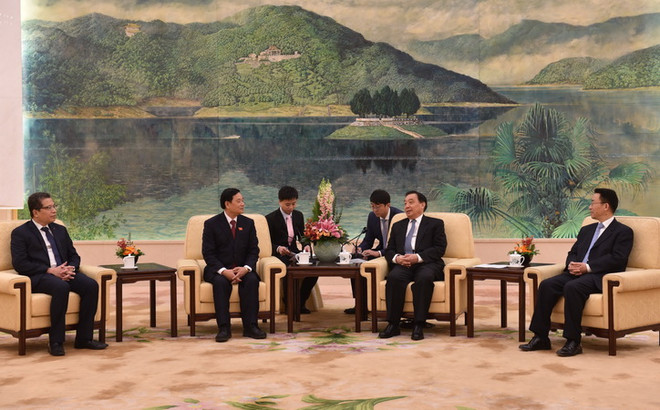 Quang cảnh buổi tiếp. (Ảnh: Vĩnh Hà/Vietnam+) Việt Nam-Trung Quốc thúc đẩy hợp tác giữa hai cơ quan lập pháp ảnh 1