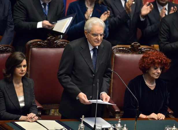 Tổng thống Italy Sergio Mattarella. (Nguồn: AFP/TTXVN) Italy bắt đầu tiến trình tham vấn giải quyết bế tắc chính trị ảnh 1