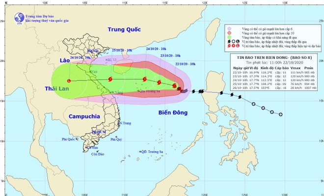 Dự báo bão số 8 có thể vào khu vực Quảng Bình-Quảng Trị ảnh 1