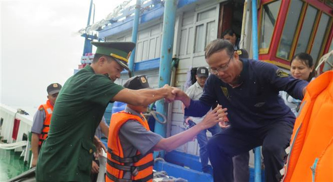 Đưa 11 ngư dân trên tàu cá Bình Định về đất liền an toàn ảnh 2