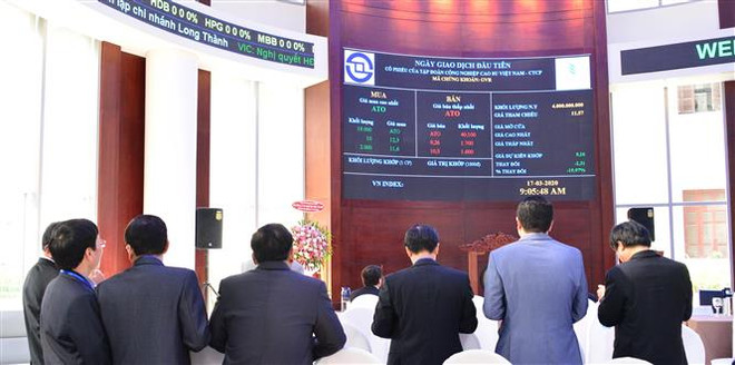 Một phiên giao dịch tại Sở Giao dịch Chứng khoán Thành phố Hồ Chí Minh. (Ảnh: Hứa Chung/TTXVN) Phát triển TP Hồ Chí Minh thành trung tâm tài chính mang tầm khu vực ảnh 1