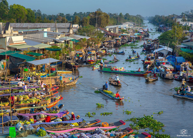 Chợ nổi Ngã Năm, một điểm tham quan nổi tiếng ở Sóc Trăng. (Nguồn: thamhiemmekong.com) Du lịch Sóc Trăng khẳng định bản sắc từ thế mạnh đặc thù ảnh 1
