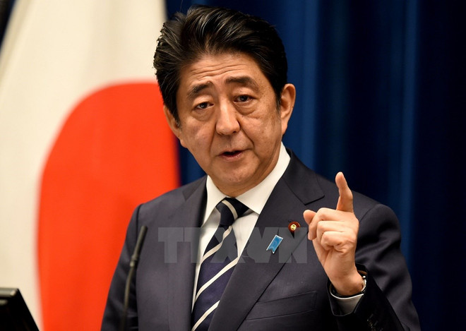Thủ tướng Nhật Bản Shinzo Abe. (Nguồn: AFP/TTXVN) Nhật Bản, Canada chia sẻ "quan ngại nghiêm trọng" về vấn đề Biển Đông ảnh 1