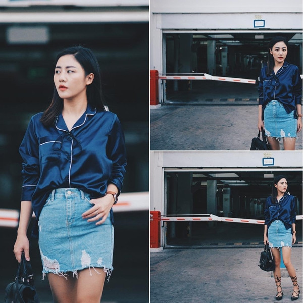 Gam màu xanh-trắng "thống trị" street style của mỹ nhân Việt ảnh 6