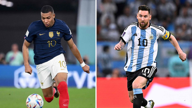 Lionel Messi (phải) và Kylian Mbappe. (Nguồn: AFP) Những 'điểm nóng' trong trận chung kết giữa Pháp và Argentina ảnh 1