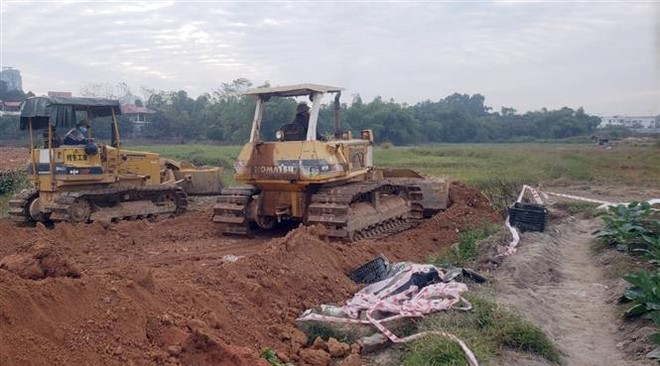  Cưỡng chế thu hồi đất tại dự án Công viên vui chơi thành phố Vĩnh Yên ảnh 1