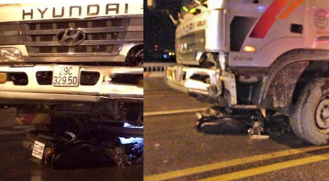 Phi xe máy trên cầu Thăng Long, nam thanh niên bị xe ben tông chết ảnh 1