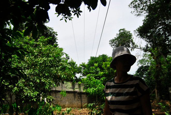 Thấp thỏm sống cùng dây điện 35kV hàng chục năm vắt qua sân nhà ảnh 1