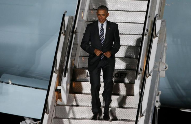 Tổng thống Mỹ Barack Obama. (Nguồn: Reuters) Tổng thống Obama sẽ gặp bà Merkel trong chuyến thăm Đức ảnh 1