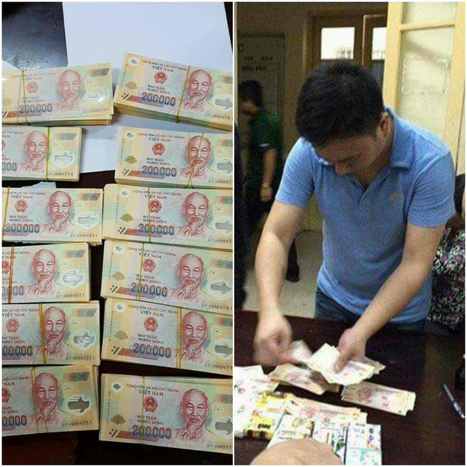 Bắt cặp vợ chồng ôm gần 500 triệu tiền giả đi bán lúc rạng sáng ảnh 1