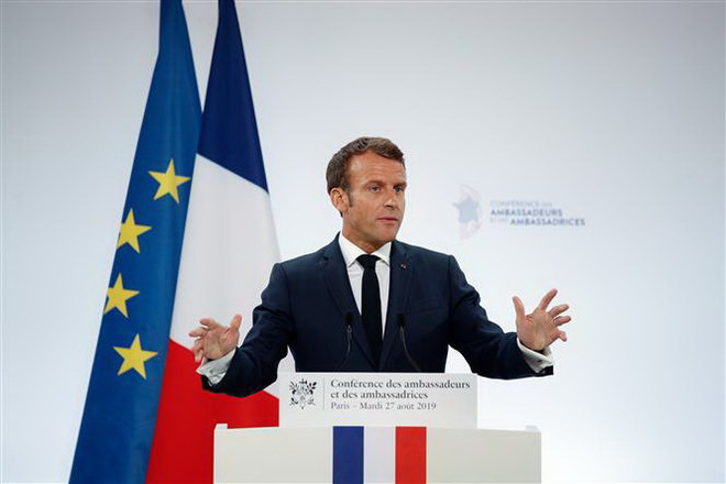 Tổng thống Pháp Emmanuel Macron. (Nguồn: TTXVN) Tổng thống Pháp cam kết thực hiện đến cùng cải cách lương hưu ảnh 1