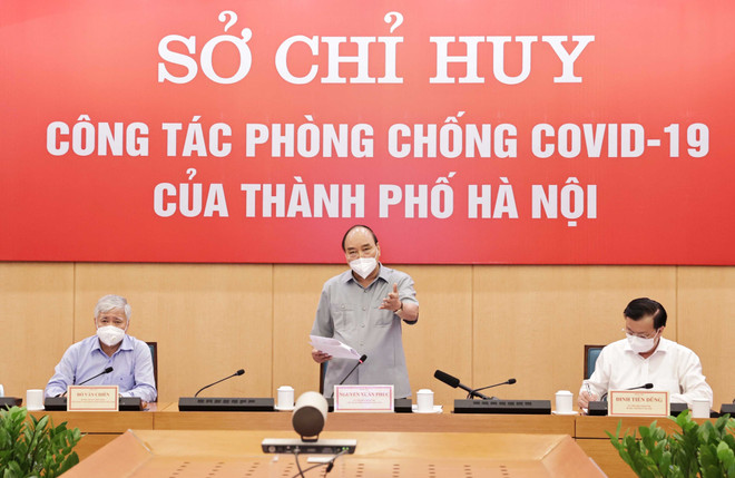 Chủ tịch nước làm việc tại Sở Chỉ huy chống dịch thành phố Hà Nội ảnh 3