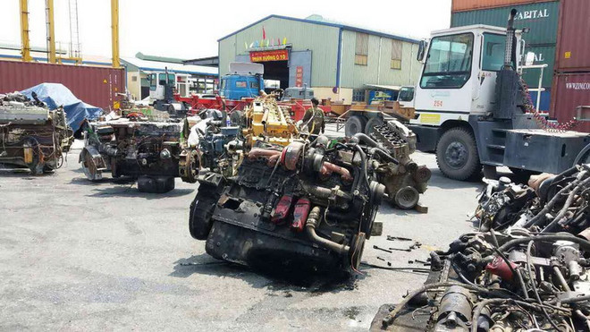 Cảng Cát Lái phát hiện hàng trăm động cơ ôtô cấm nhập khẩu ảnh 1