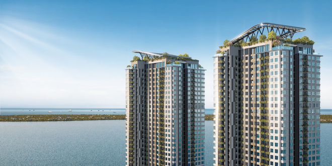 100% căn hộ tại Seaview Residences đều đón gió biển. (Nguồn: Vietnam+) ecopark_3.png
